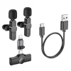 Wireless Lavalier Microphones Trophy (BFK12) - 2.4Ghz, Type-C, Lightning, 70mAh - Fekete Borofone - (2 pack) thumbnail
