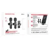 Wireless Lavalier Microphones Trophy (BFK12) - 2.4Ghz, Type-C, Lightning, 70mAh - Fekete Borofone - (2 pack) thumbnail