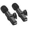 Wireless Lavalier Microphones Trophy (BFK12) - 2.4Ghz, Type-C, Lightning, 70mAh - Fekete Borofone - (2 pack) thumbnail