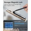Klasický magnetický obal s peňaženkou ESR - (3C13210300165) - s magnetickým krúžkom, vegánska koža, nastaviteľný, 3 priehradky na karty - Čierna thumbnail