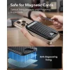 ESR Classic Magnetic Wallet Stand (3C13210300664) Mágneses Gyűrűvel, Vegán Bőr, Állítható, 3x Rekesz - Karbon Rost thumbnail