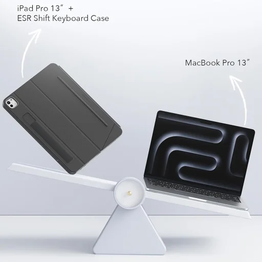 iPad 10 (2022) 10.9 / 11 (2025) Sötétszürke ESR - Shift Billentyűzet Tok tok - 2