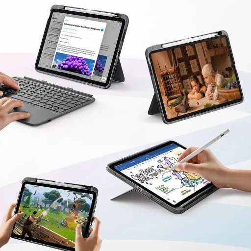 iPad Air 4 (2020) / Air 5 (2022) / Air 11 (2024) / Air 11 (2025) Sötétszürke ESR Flex billentyűzet tok - 9