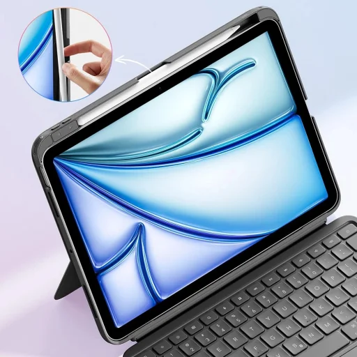 iPad 10 (2022) 10.9 / 11 (2025) Sötétszürke ESR Flex Keyboard Case tok - 8