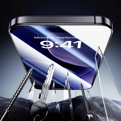 iPhone 17 Pro Max ESR Armorite Screen Protector UltraFit (2 db) - Átlátszó üvegfólia - 5