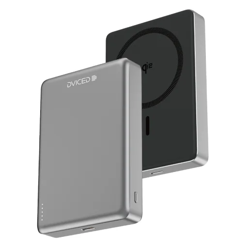 Dviced Qi2 Ultrathin MagSafe Power bank 10000mAh - Black/Grey - 1