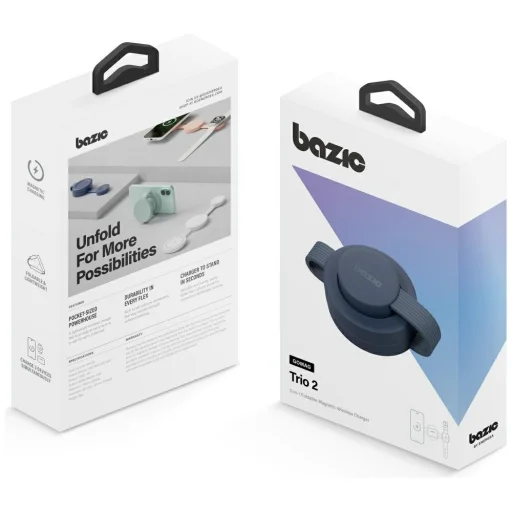 iPhone/Watch/AirPods Bazic GoMag Trio 2 3in1 15W mágneses töltő kék - 7