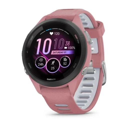 Garmin Forerunner 265S Okosóra 42mm, GPS, Világos rózsaszín / Por szürke EU - 1