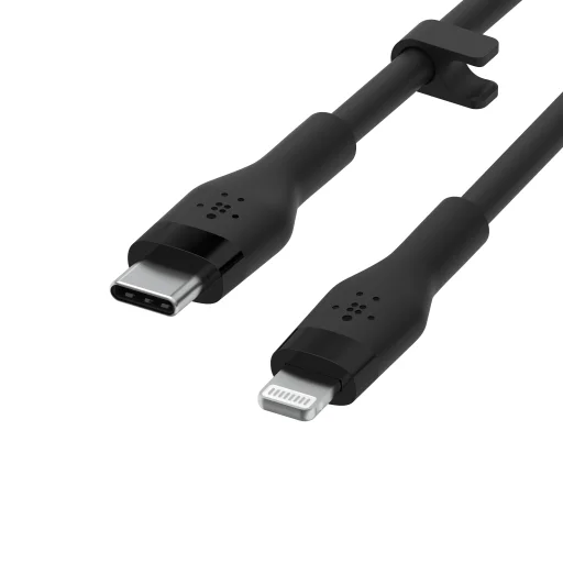 Belkin BOOST CHARGE Flex Silicone cable USB-C to Lightning - 3M - Black - 3