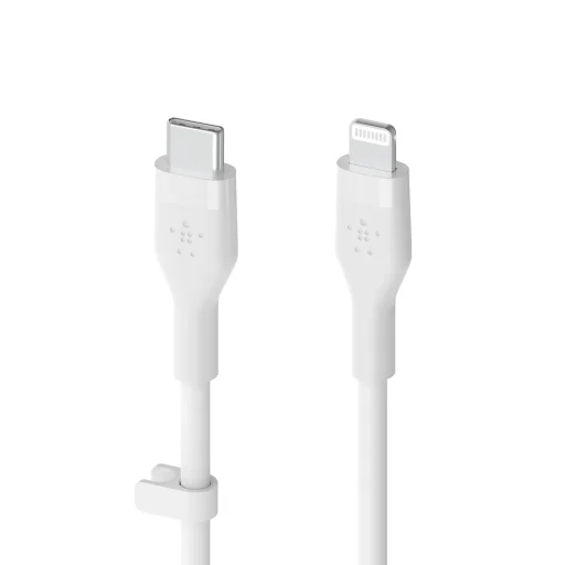 Belkin BOOST CHARGE Flex Silicone cable USB-C to Lightning - 2M - White - 3