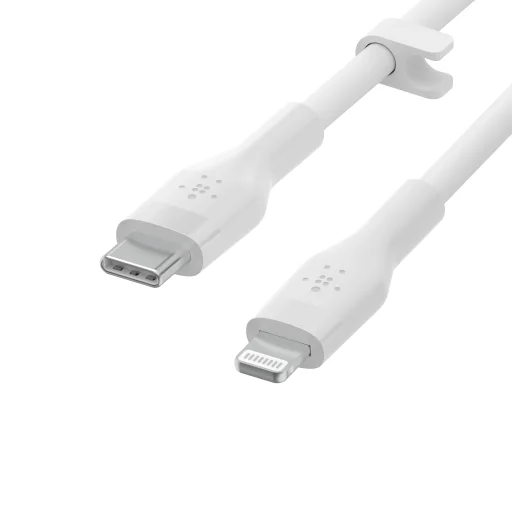 Belkin BOOST CHARGE Flex Silicone cable USB-C to Lightning - 2M - White - 4