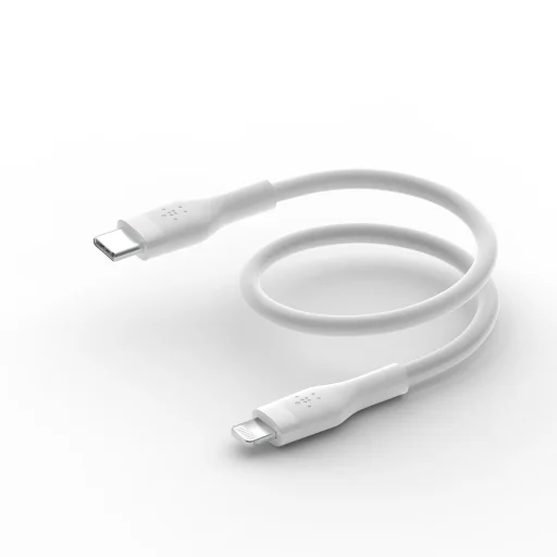 Belkin BOOST CHARGE Flex Silicone cable USB-C to Lightning - 2M - White - 5
