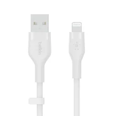 Belkin BOOST CHARGE Flex Silicone cable USB-A to Lightning - 3M - White