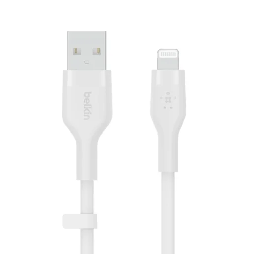 Belkin BOOST CHARGE Flex Silicone cable USB-A to Lightning - 3M - White - 1