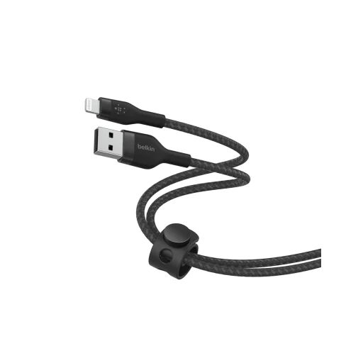 Belkin BOOST CHARGE PRO Flex USB-A to LTG, Braided Silicone Cable - 3M - Black - 7