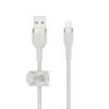 Belkin BOOST CHARGE PRO Flex USB-A to LTG, Braided Silicone Cable - 3M - White thumbnail