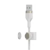 Belkin BOOST CHARGE PRO Flex USB-A to LTG, Braided Silicone Cable - 3M - White thumbnail