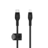 Belkin BOOST CHARGE PRO Flex USB-C to LTG, Braided Silicone Cable - 3M - Black thumbnail