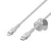 Belkin BOOST CHARGE PRO Flex USB-C to LTG, Braided Silicone Cable - 2M - White thumbnail