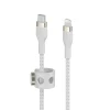 Belkin BOOST CHARGE PRO Flex USB-C to LTG, Braided Silicone Cable - 2M - White thumbnail