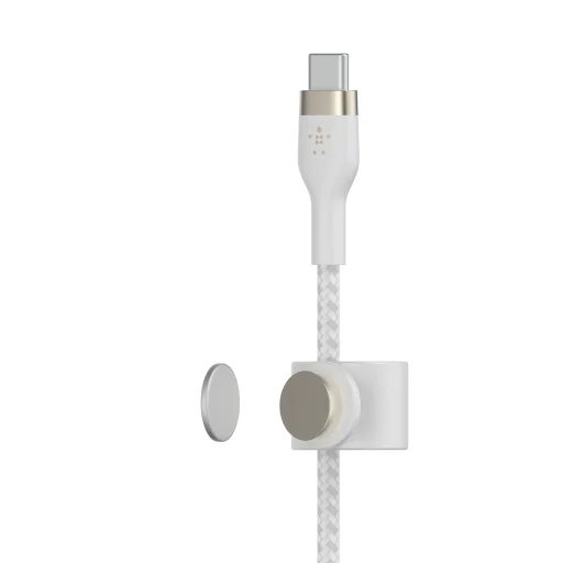 Belkin BOOST CHARGE PRO Flex USB-C to LTG, Braided Silicone Cable - 2M - White - 6