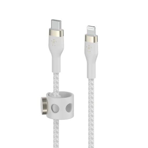 Belkin BOOST CHARGE PRO Flex USB-C to LTG, Braided Silicone Cable - 2M - White - 1