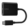 Belkin ROCKSTAR Dual USB-C Audio + Charge Adapter - Black thumbnail