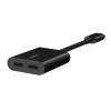 Belkin ROCKSTAR Dual USB-C Audio + Charge Adapter - Black thumbnail