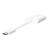 Belkin ROCKSTAR Dual USB-C Audio + Charge Adapter - White thumbnail
