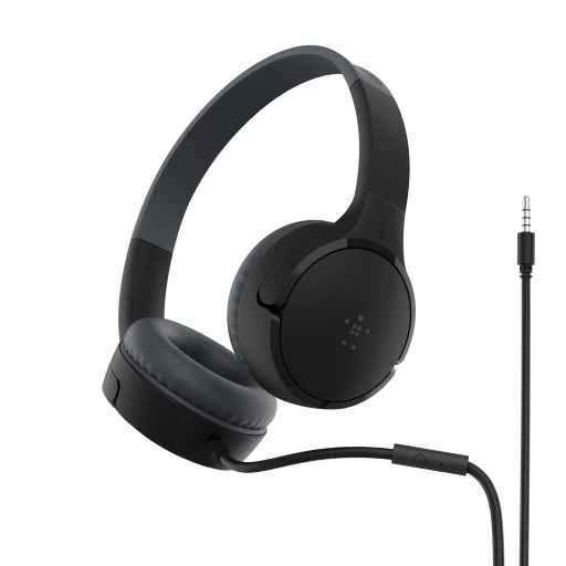 Belkin SOUNDFORM Mini Wired On-Ear fejhallgató gyerekeknek - fekete - 4