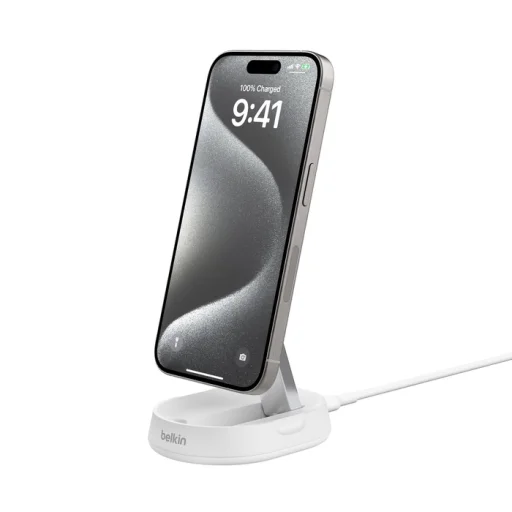 Belkin BOOSTCHARGE PRO Convertible Qi2 15w Magnetic Charging Stand, w/PSU - fehér töltőállomás - 1