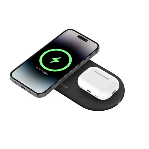 Belkin BOOSTCHARGE PRO 2in1 Qi2 15w Magnetic Charging Pad - fekete töltőállomás - 2