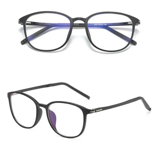 Anti-Blue Light Glasses Techsuit Reflex PC (F2822) - Kerek - Fényes Fekete - 4