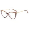 Anti-Blue Light Glasses Techsuit Reflex Metal (F5018-C42) - Cat Eye - Nude Leopard.