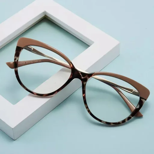 Anti-Blue Light Glasses Techsuit Reflex Metal (F5018-C72) - Cat Eye - Dark Black - 7