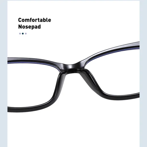 Anti-Blue Light Glasses Reflex PC (PC28016-C1) Techsuit - Cat Eye - Fekete - 5