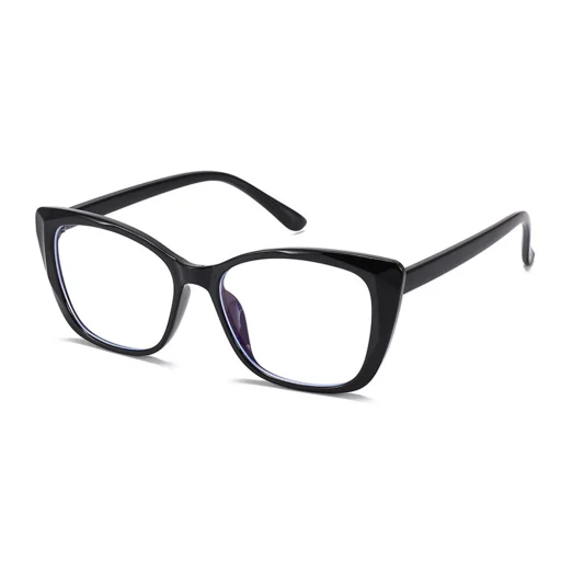 Anti-Blue Light Glasses Reflex PC (PC28016-C1) Techsuit - Cat Eye - Fekete - 1