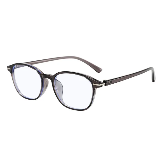 Anti-Blue Light Szemüveg Techsuit - Reflex PC (6635) - Unisex, Kerek, TR90 Keret, AC Lencse - Fekete/Lila - 1