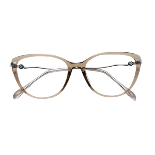 Anti-Blue Light Női Szemüveg Techsuit Reflex PC (86162) - Kerek alakú, TR90&Fém Keret, AC Lencse - Ezüst/Vanília. - 2