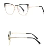 Női Anti-Blue Light Szemüveg Techsuit Reflex PC (3156), Macskaszem, Fém Keret, AC Lencse - Arany/Fekete thumbnail