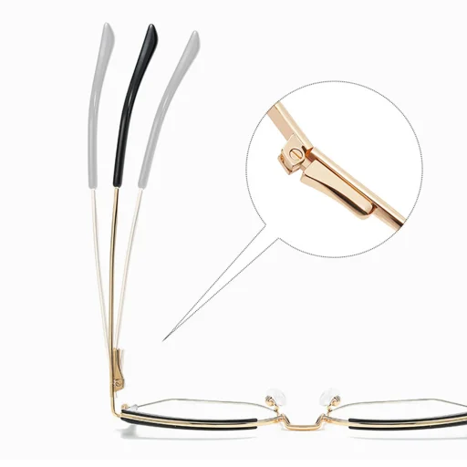 Női Anti-Blue Light Szemüveg Techsuit Reflex PC (3156), Macskaszem, Fém Keret, AC Lencse - Arany/Fekete - 4