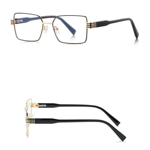 Reflex PC (3160) Női Anti-Blue Light Glasses Techsuit - Téglalap, Fém Keret, AC Lencse - Fekete - 3