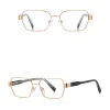 Nőknek Anti-Blue Light Szemüveg Techsuit - Reflex PC (3161) - Fém Keret, AC Lencse - Téglalap, Arany/Fekete thumbnail