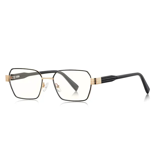 Női Anti-Blue Light Glasses Techsuit - Reflex PC (3161), Rektanguláris, Fém Keret, AC Lencse - Fekete - 1