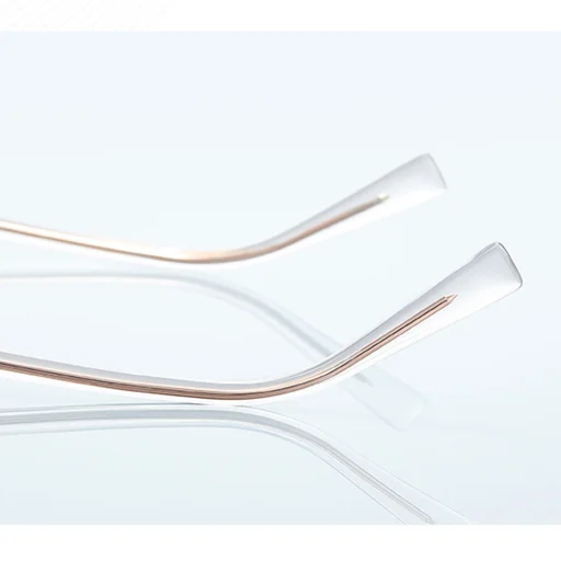 Anti-Blue Light Szemüveg Techsuit Reflex PC (3161) - Nőknek, Téglalap Alakú, Fém Keret, AC Lencse - Rózsaarany - 5