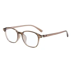 Anti-Blue Light Szemüveg Techsuit Reflex PC (6635) - Unisex, Kerek, TR90 keret, AC lencse - Világos barna