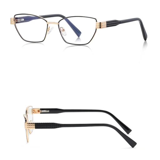 Női Anti-Blue Light Szemüveg Techsuit Reflex PC (3162), Téglalap alakú, Fémkeret, AC Lencse - Fekete - 2