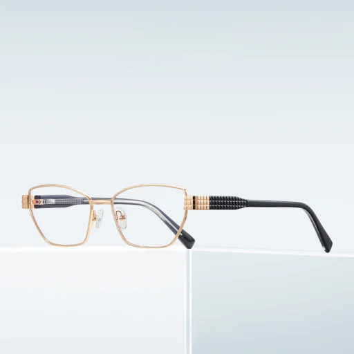 Női Anti-Blue Light Szemüveg Techsuit Reflex PC (3162), Téglalap alakú, Fémkeret, AC Lencse - Fekete - 3