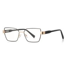 Női Techsuit anti-kékfény szemüveg, hexagonális, fémből készült keret, AC lencse - Fekete (3169)