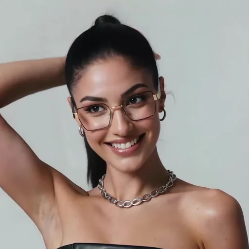 Anti-Blue Light Női Szemüveg Techsuit Reflex PC (3169), Hatszögletű, Fém Keret, AC Lencse - Barna/Leopárd - 3